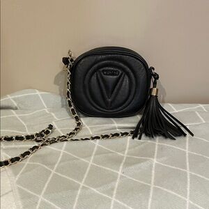 Black Quilted Mario by Valentino Crossbody Bag with Tassel bought from Tjmaxx.